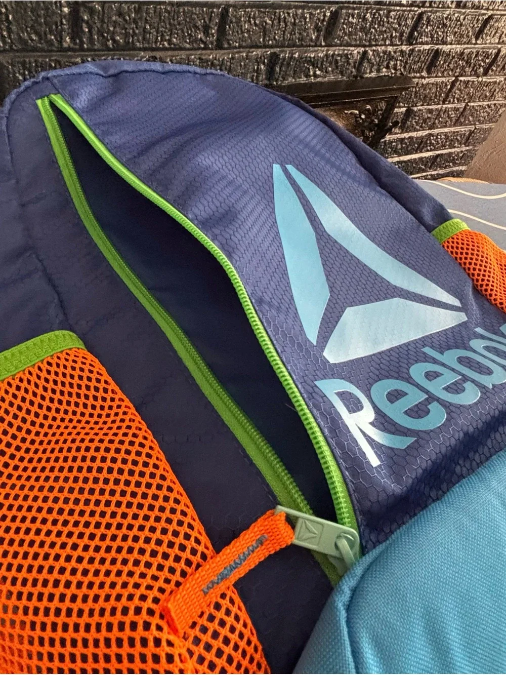 NWT Reebok Surf Blue Green Orange Reese Backpack